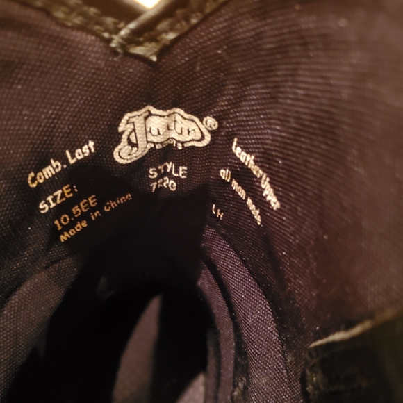 Men's Justin Cowboy Boots Like New Black and Brown 10.5EE - Picture 5 of 5